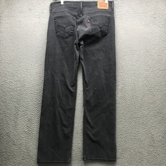 Levis 569 Denim Jeans Men's Size 36X36 Loose Fit Straight Leg Pocket Black - Picture 7 of 11